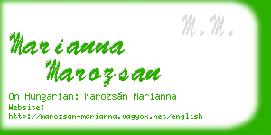 marianna marozsan business card